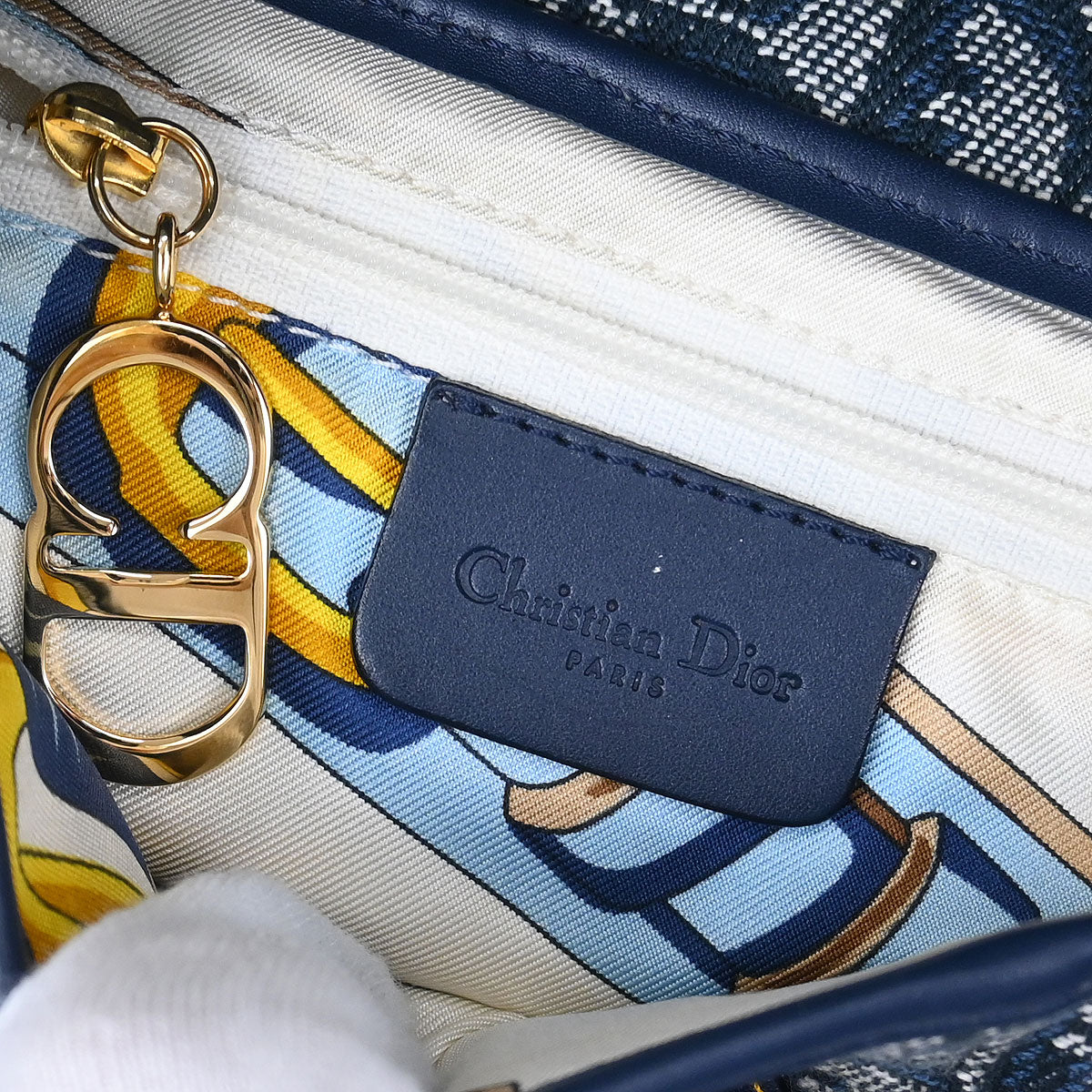 Christian Dior Navy Trotter Saddle Handbag