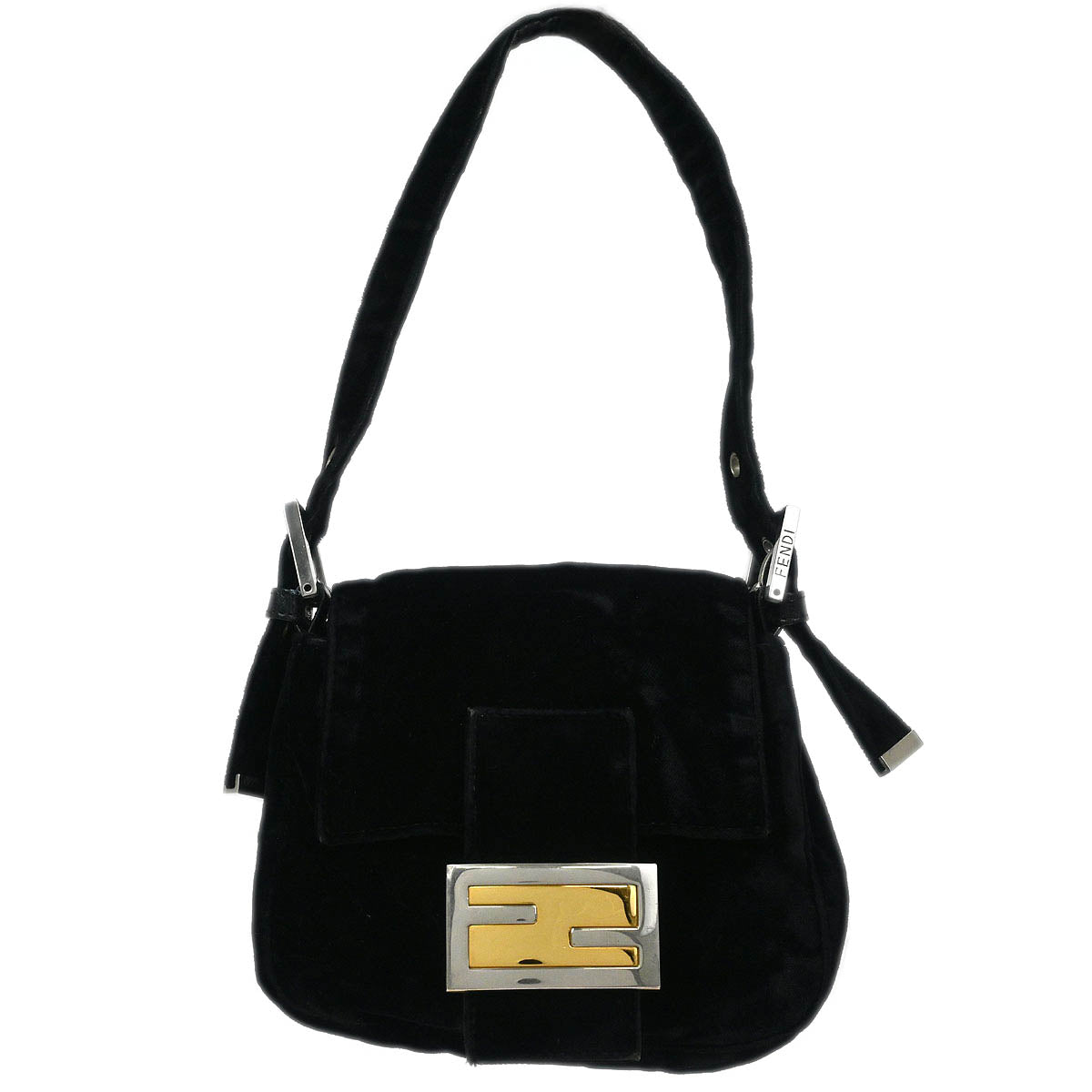 Fendi Black Velvet Handbag