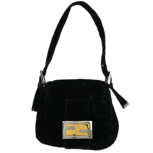 Fendi Black Velvet Handbag