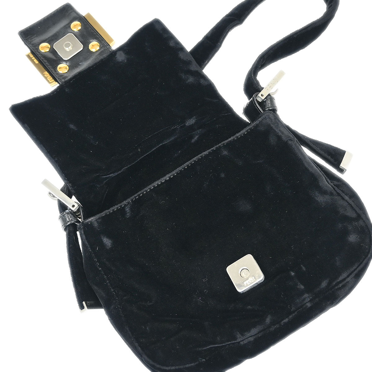 Fendi Black Velvet Handbag