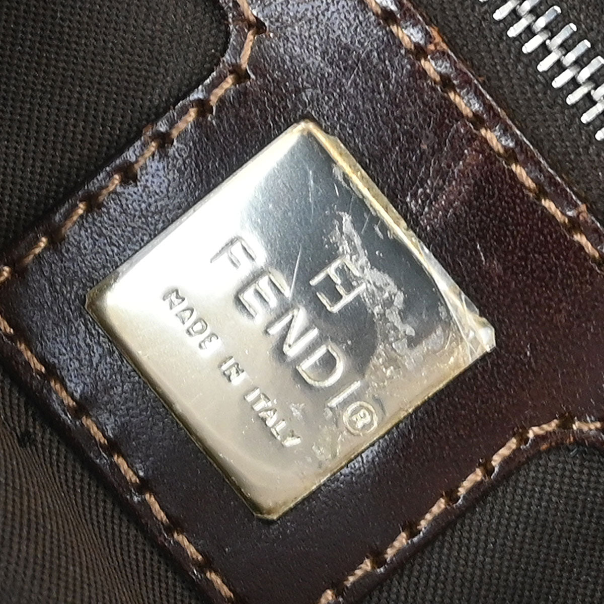 Fendi Brown Cotton Handbag