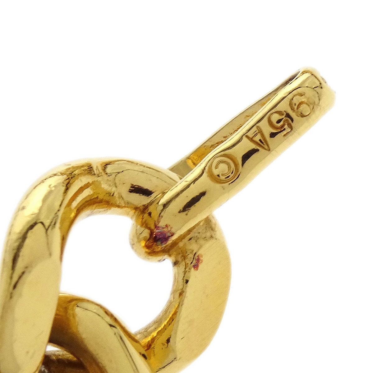 Chanel Chain Belt Medallion Gold Black Small Good 95A