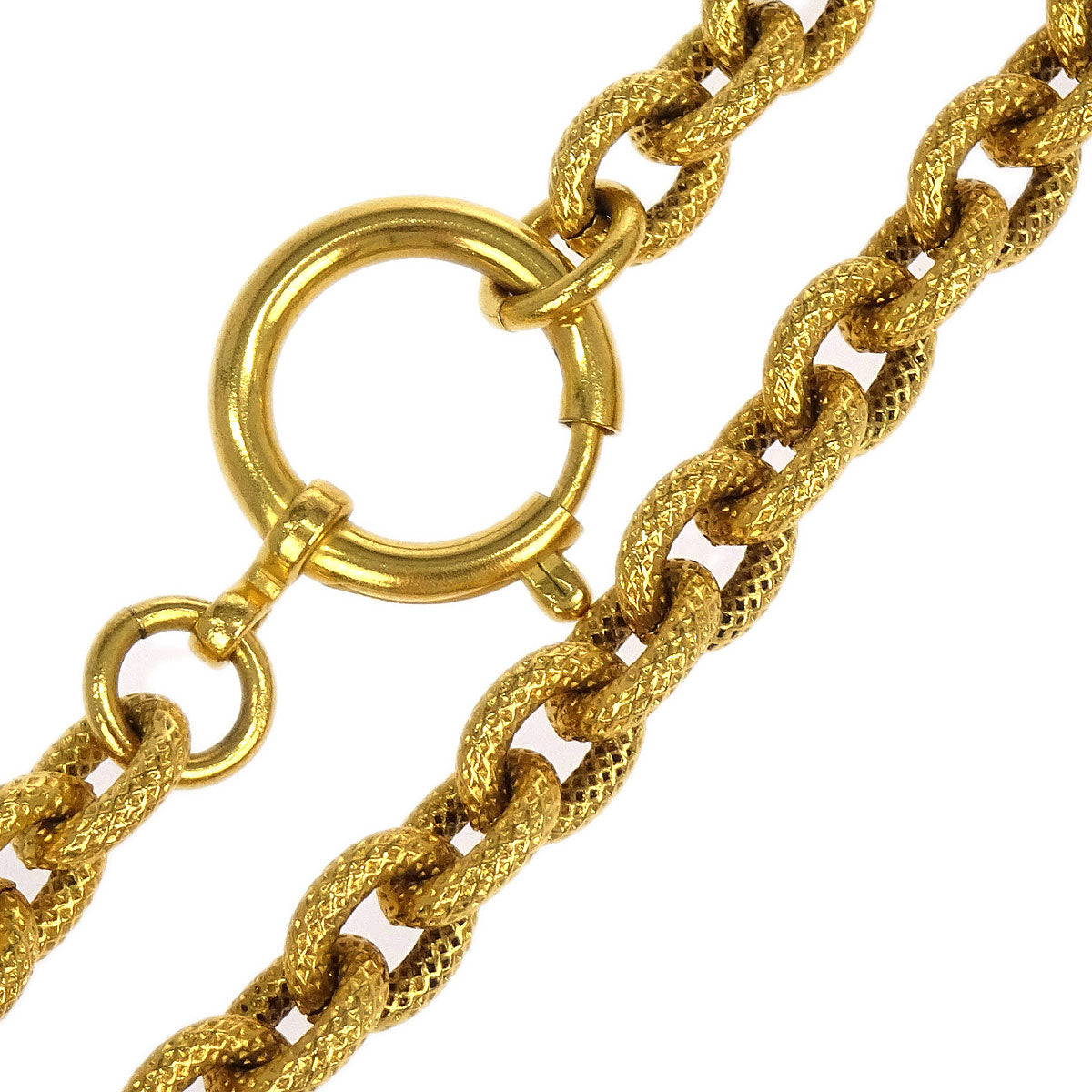 Chanel Gold Medallion CC Chain Pendant Necklace 93A