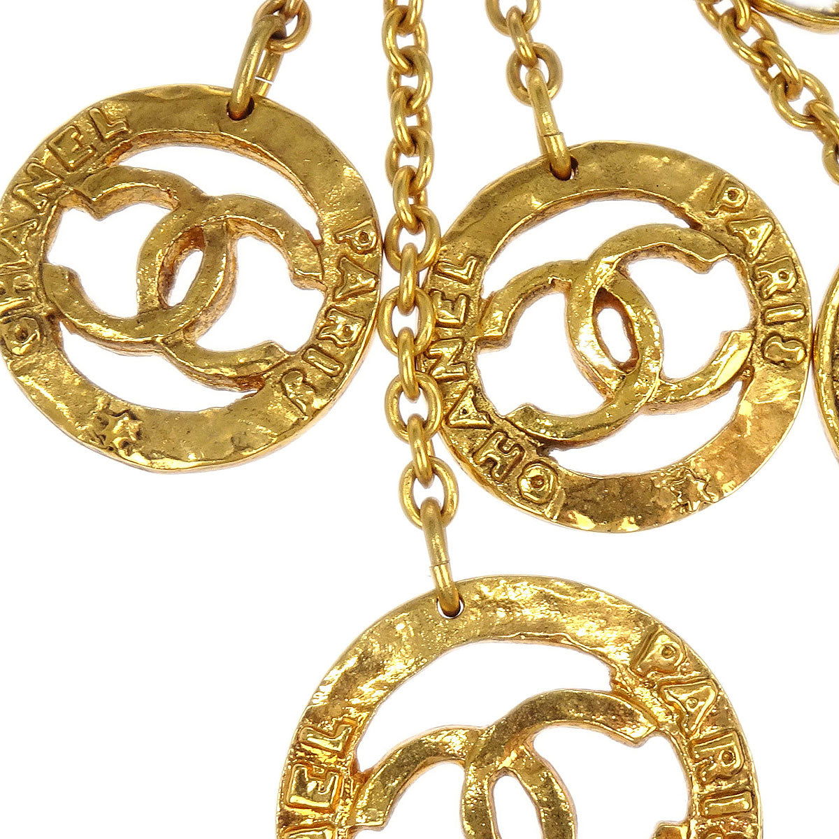 Chanel Medallion CC Dangle Earrings Clip-On Gold 28/2819