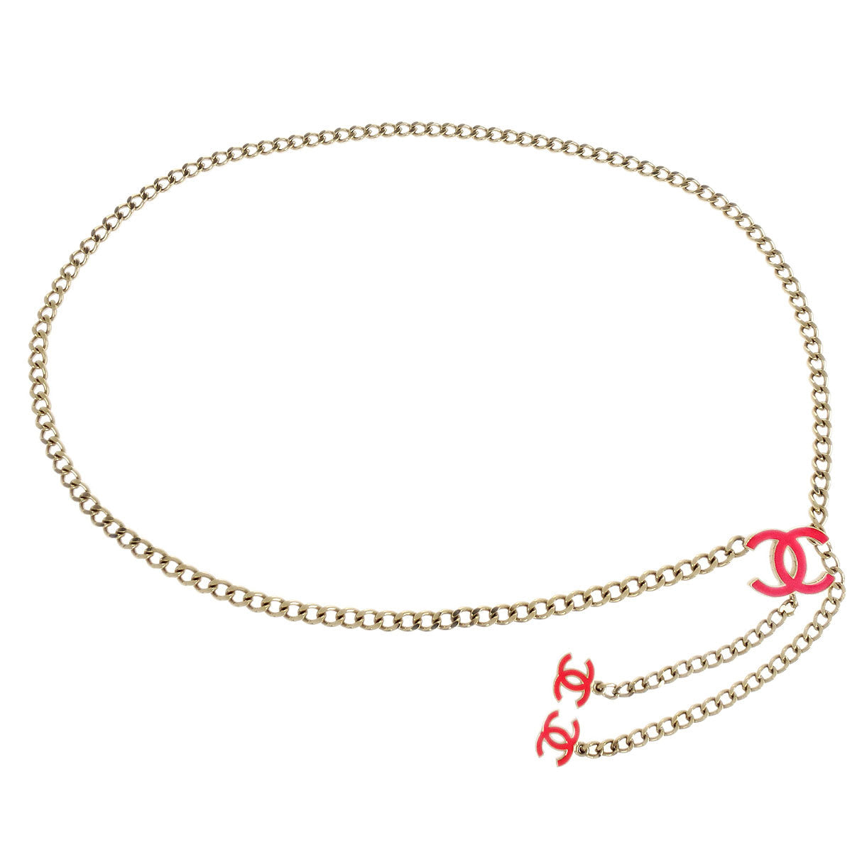 Chanel Chain Belt CC Gold Small Good 04A