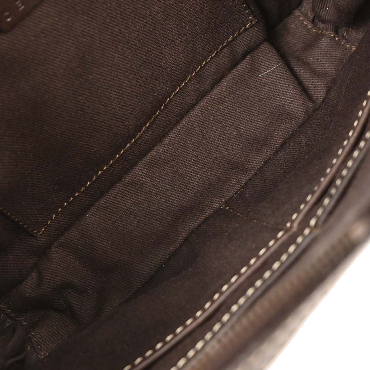 Celine Brown Canvas Macadam Shoulder Bag