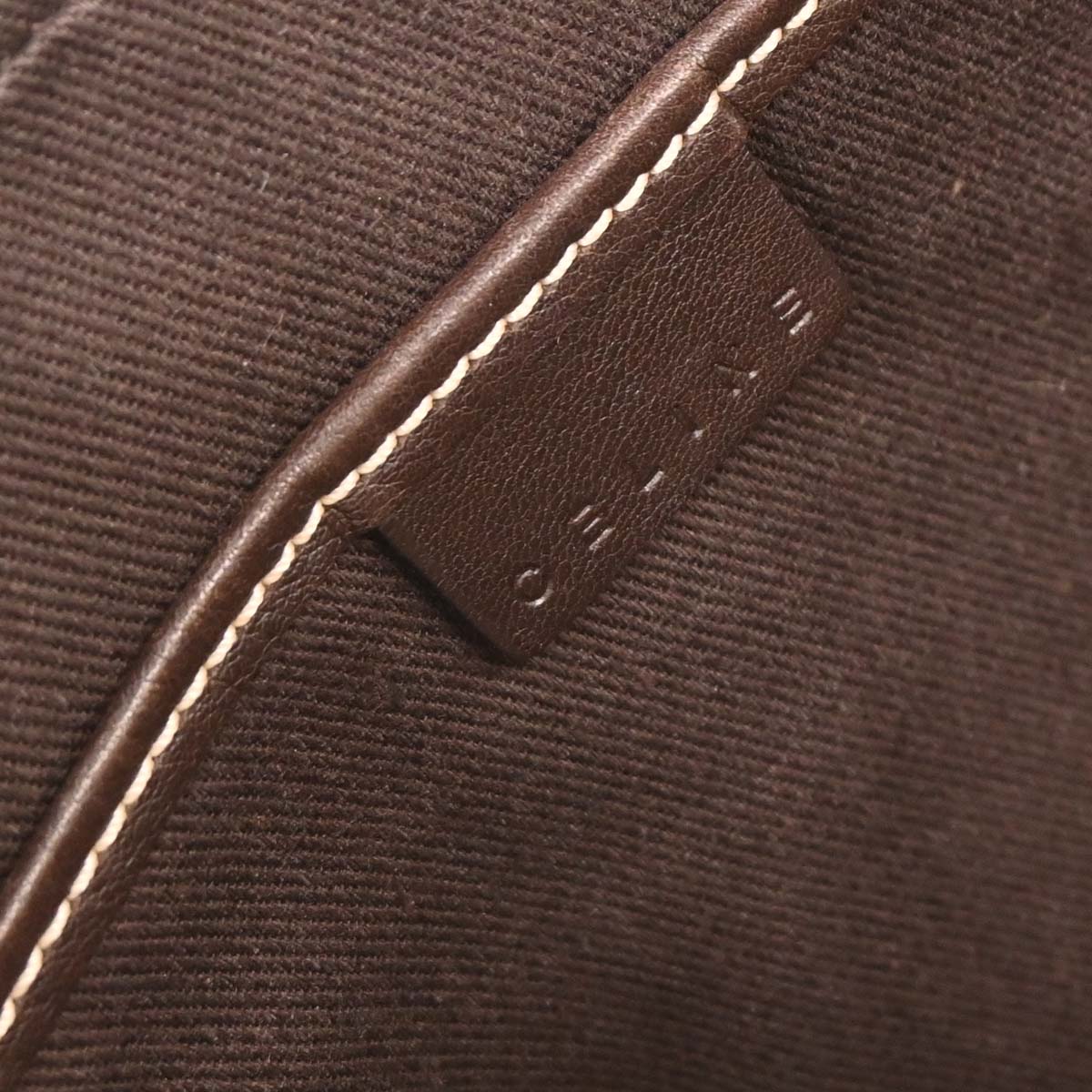 Celine Brown Canvas Macadam Shoulder Bag