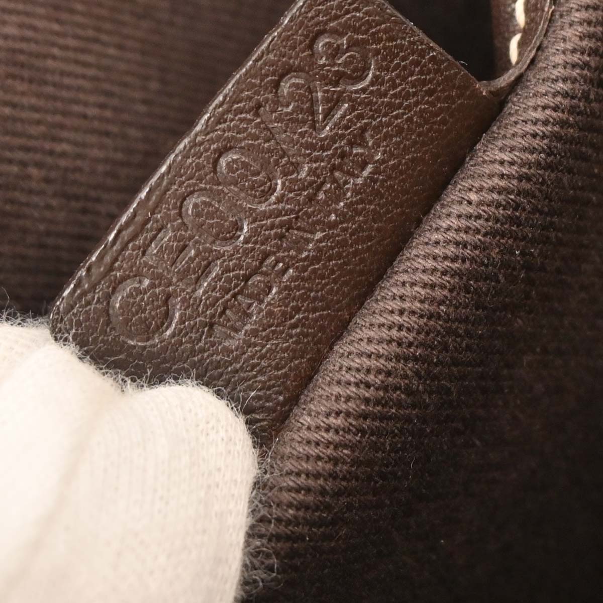 Celine Brown Canvas Macadam Shoulder Bag