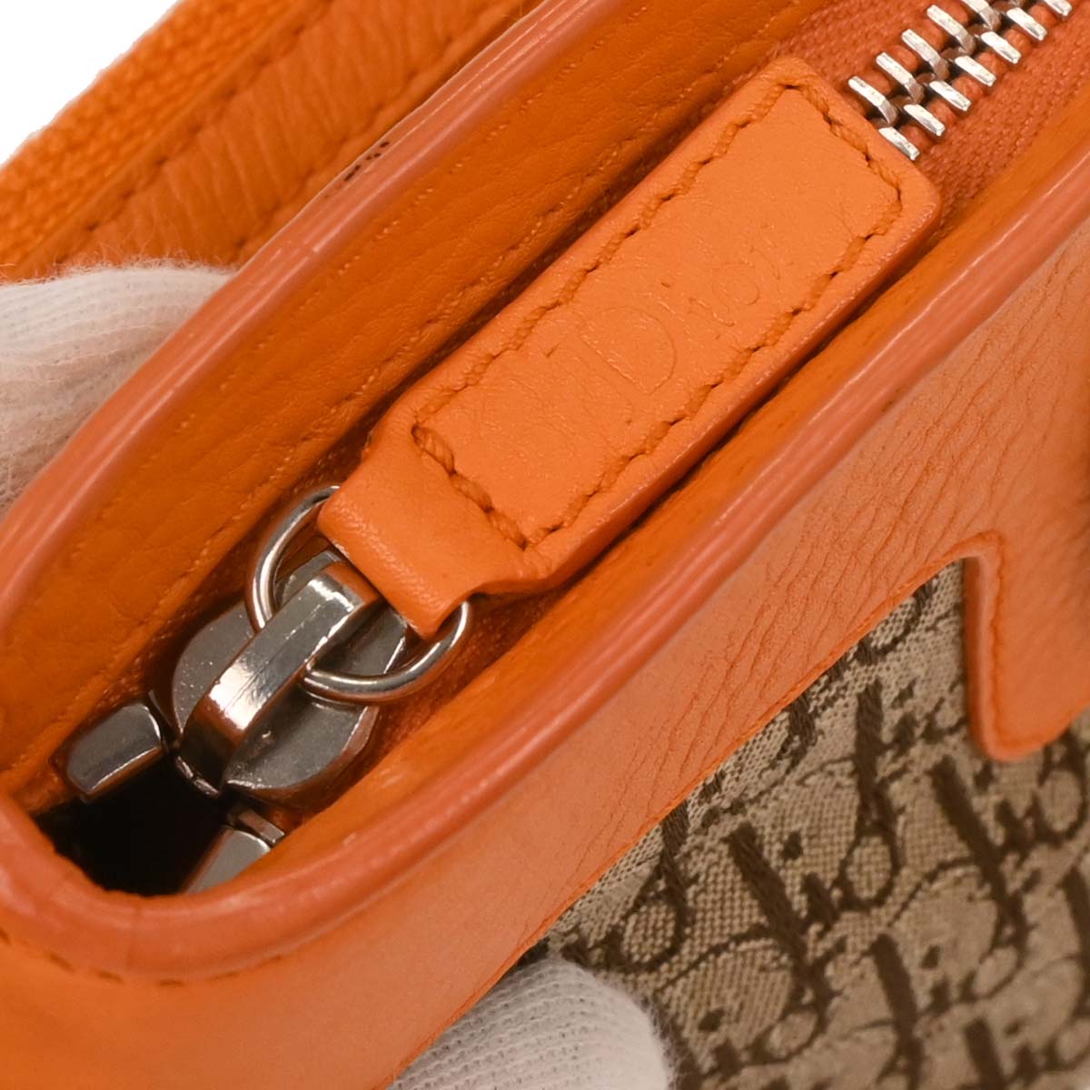 Christian Dior Orange Street Chic Trotter Handbag