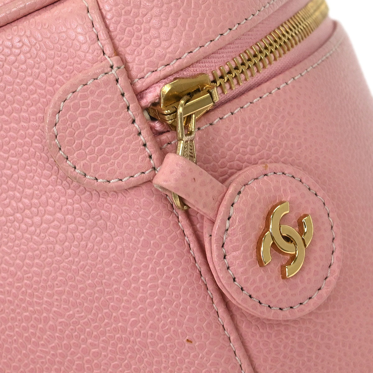 Chanel Pink Calfskin Timeless Vanity Handbag