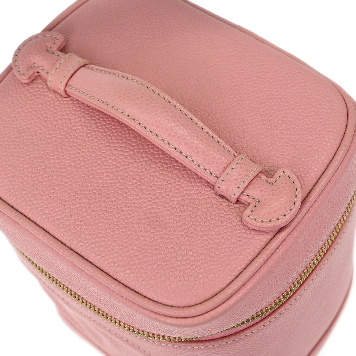 Chanel Pink Calfskin Timeless Vanity Handbag