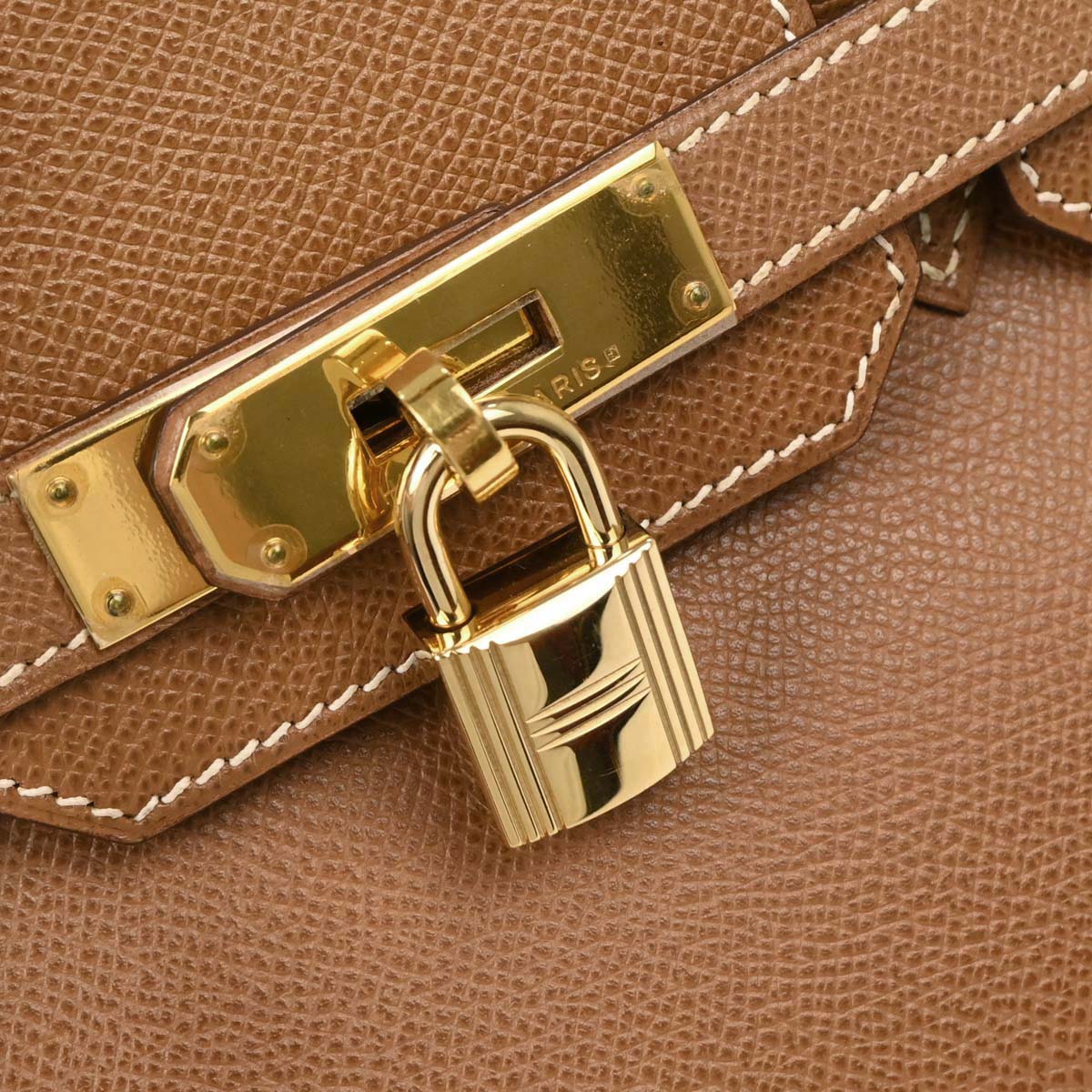 Hermes Gold Courchevel Birkin 30 Handbag