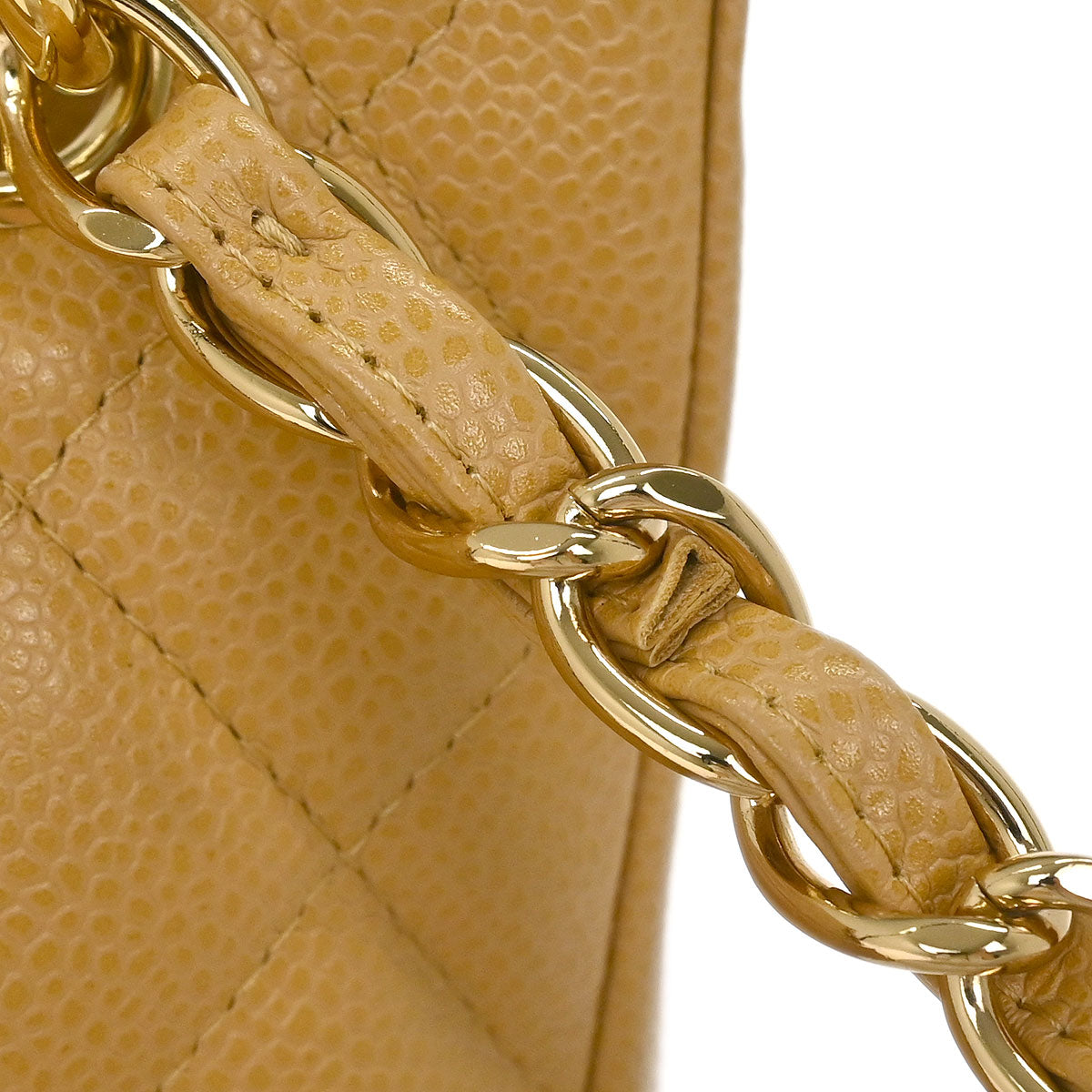 Chanel Beige Calfskin Petite Shopping Tote PST Chain Handbag