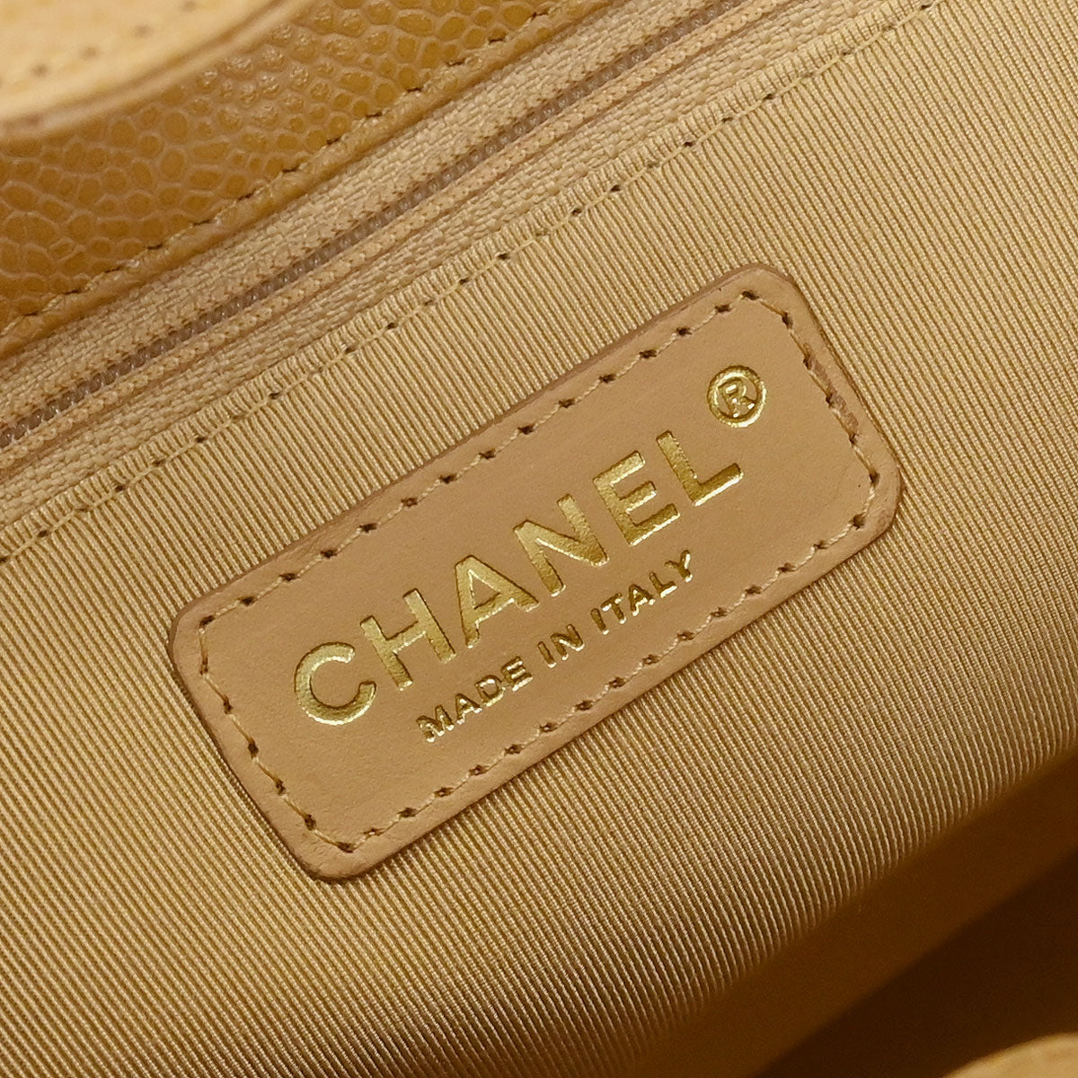 Chanel Beige Calfskin Petite Shopping Tote PST Chain Handbag