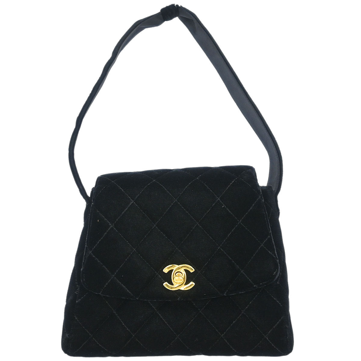 Chanel Black Velvet Handbag