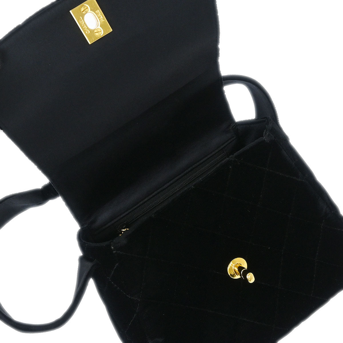 Chanel Black Velvet Handbag