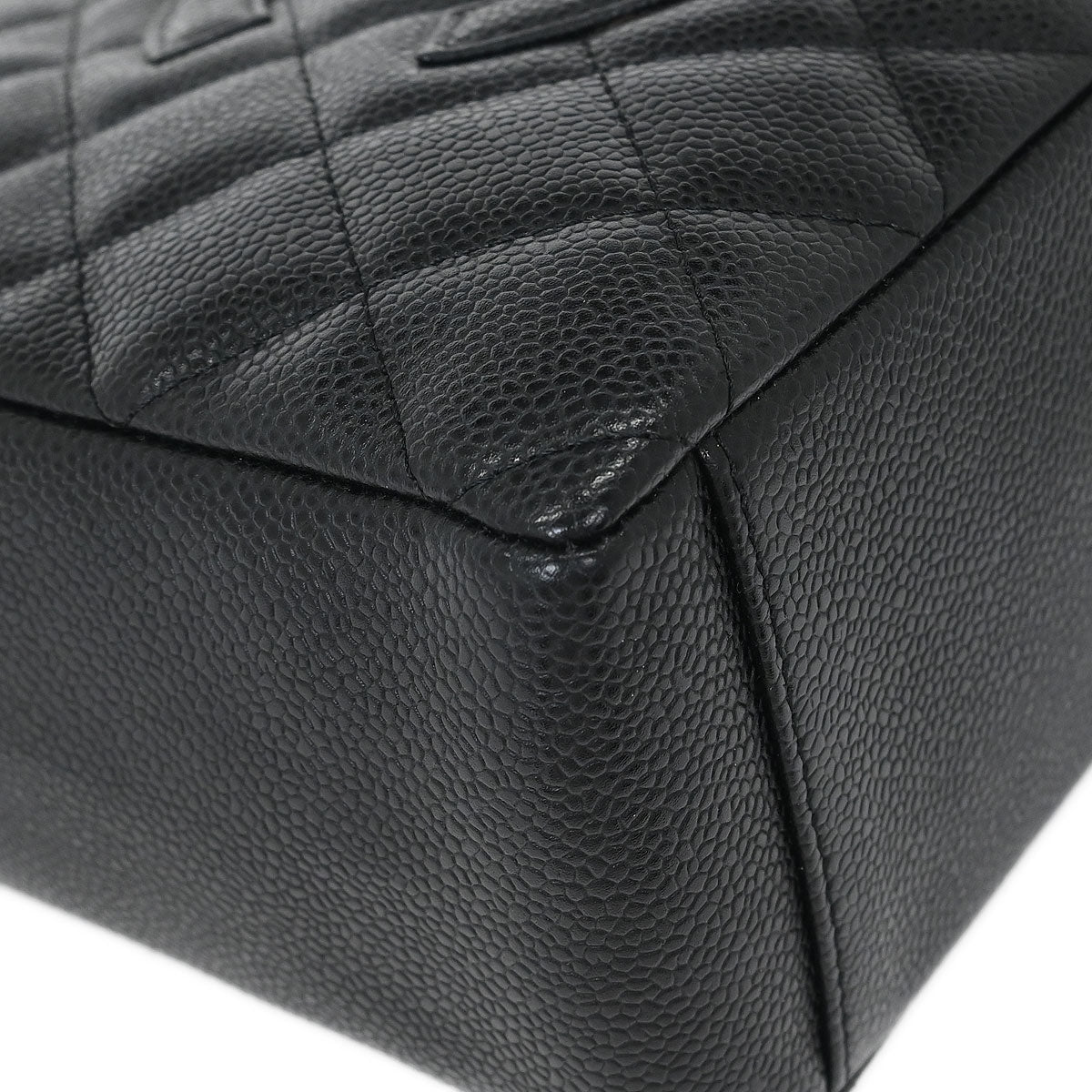 Chanel Black Calfskin Petite Shopping Tote PST Chain Handbag