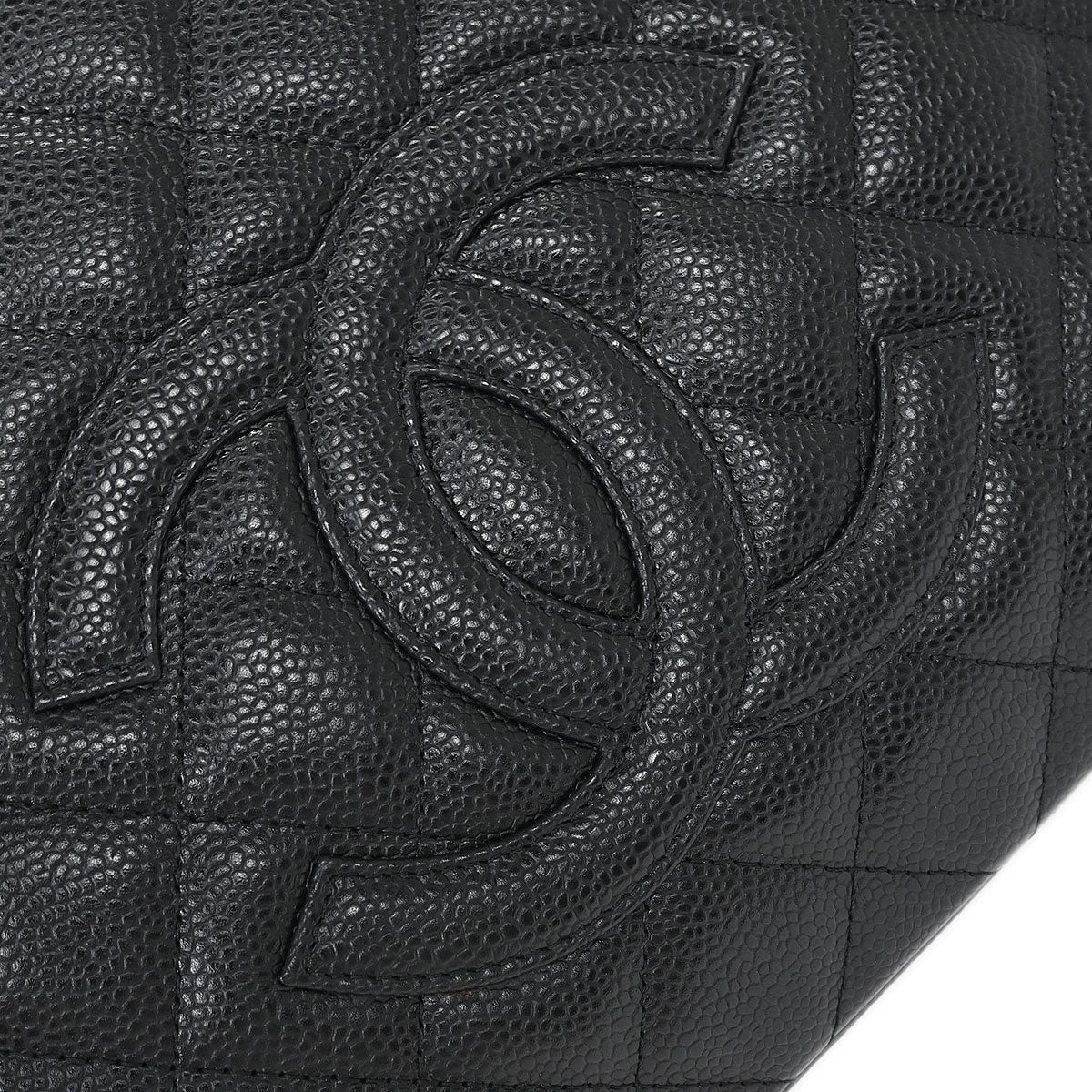 Chanel Black Calfskin Petite Shopping Tote PST Chain Handbag