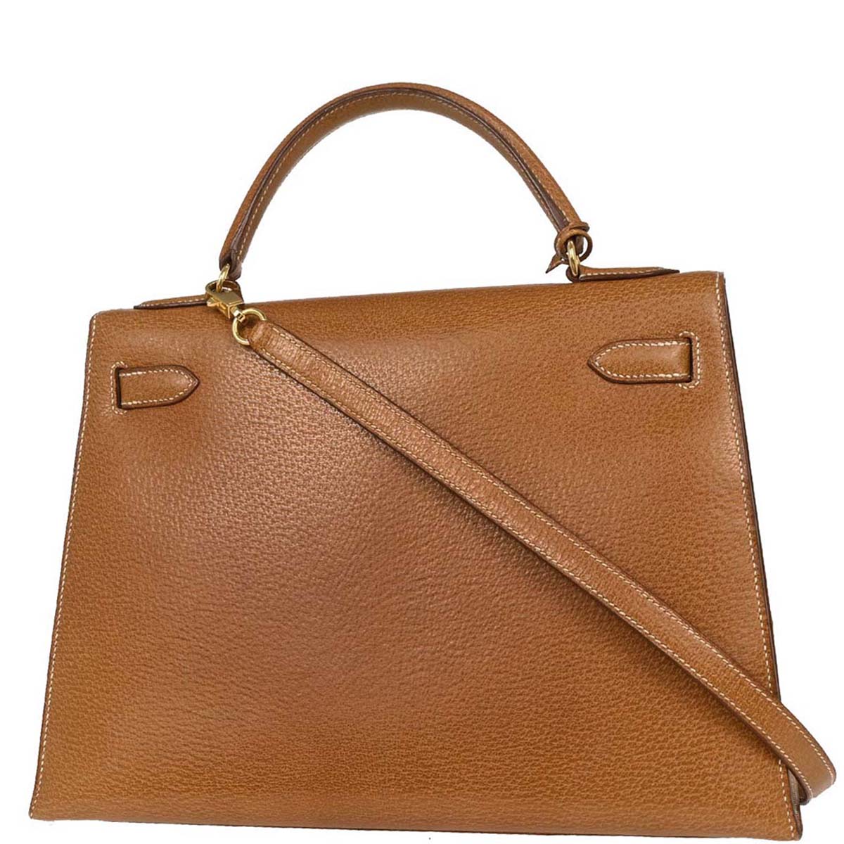 Hermes Natural Pigskin Kelly 32 Sellier Handbag