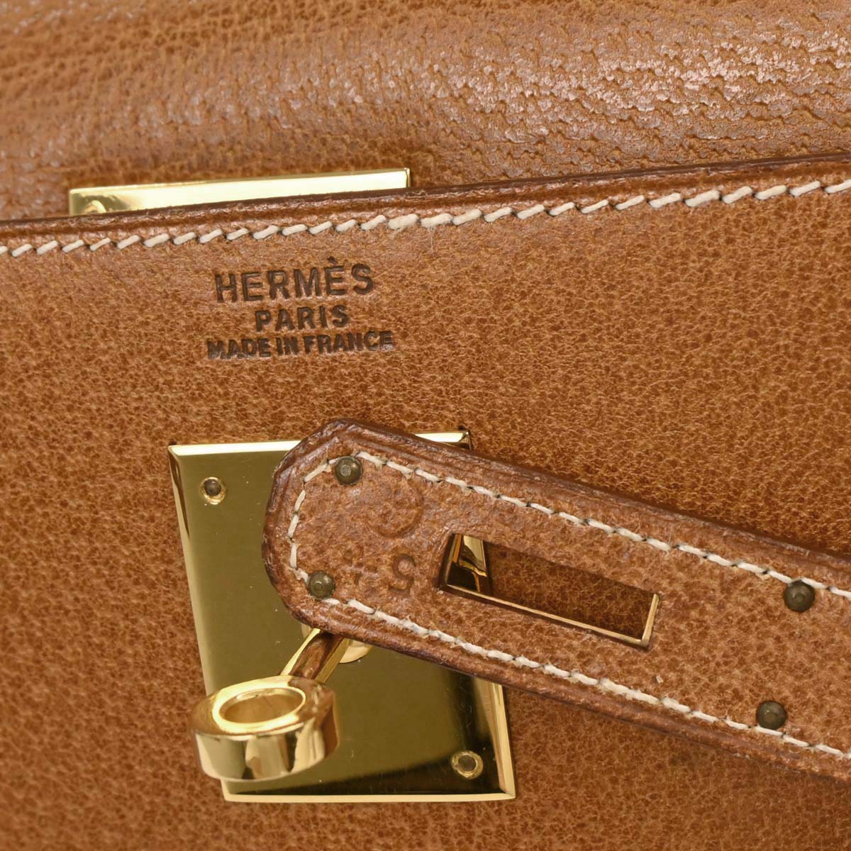 Hermes Natural Pigskin Kelly 32 Sellier Handbag