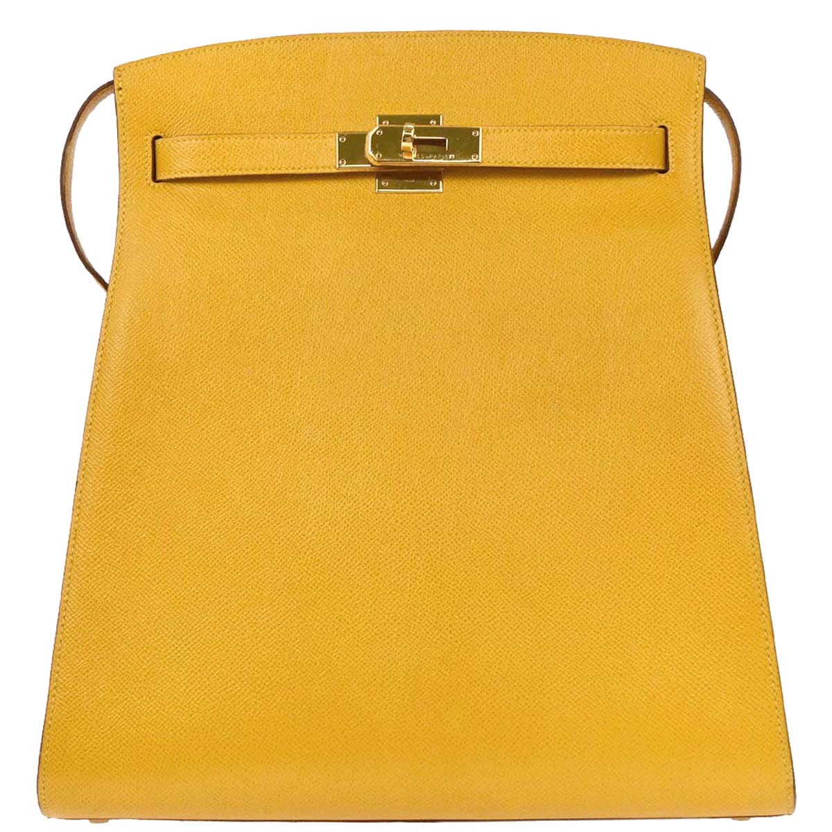 Hermes Jaune Courchevel Kelly Sport GM Shoulder Bag