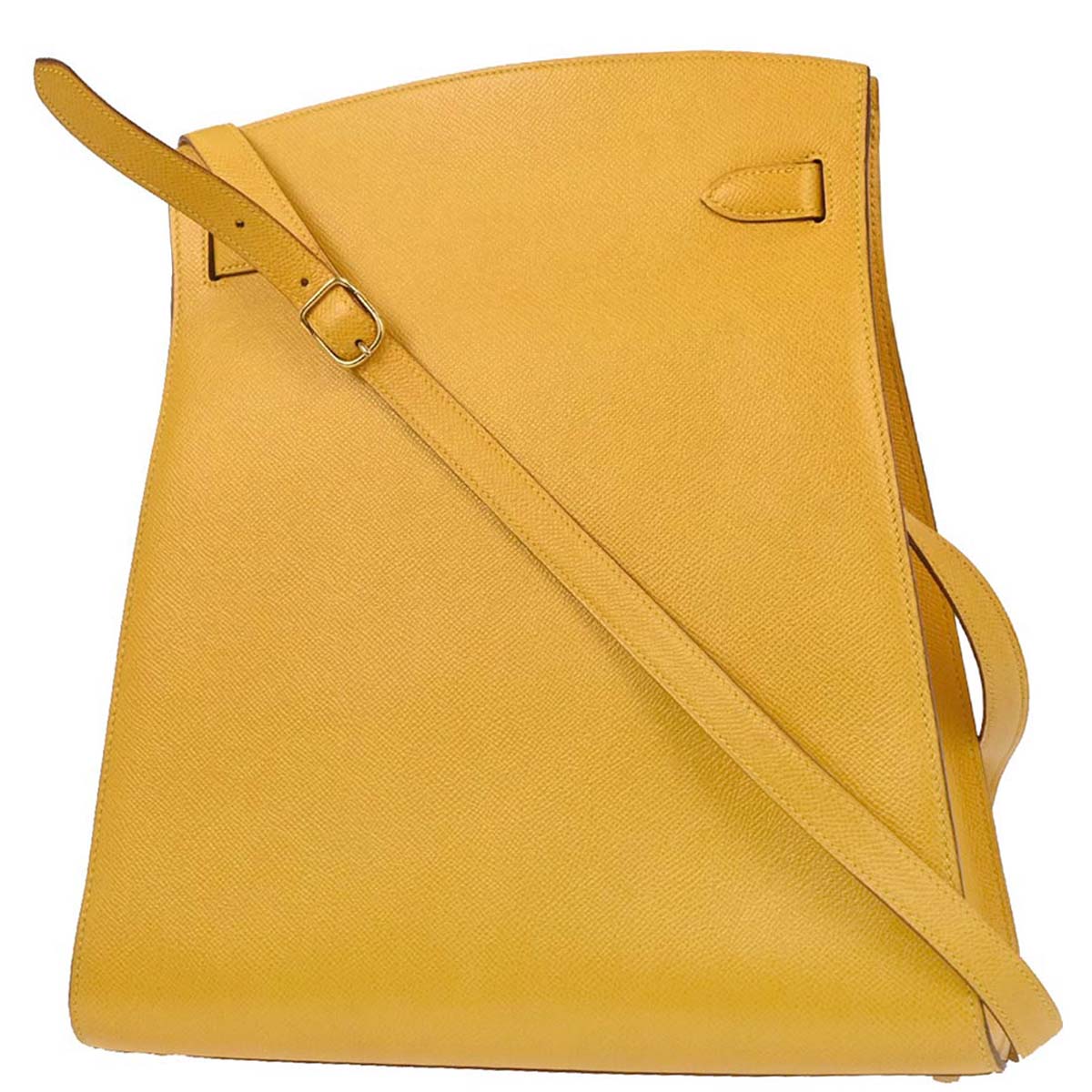Hermes Jaune Courchevel Kelly Sport GM Shoulder Bag