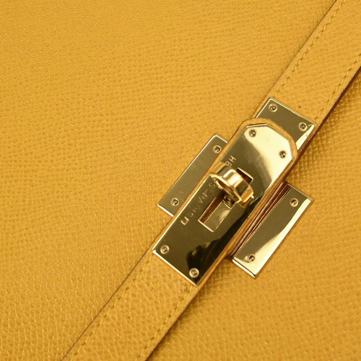 Hermes Jaune Courchevel Kelly Sport GM Shoulder Bag