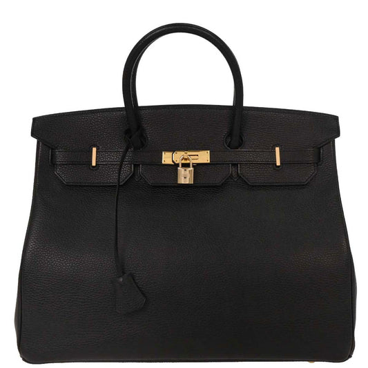 Hermes Black Ardennes Birkin 40 Handbag