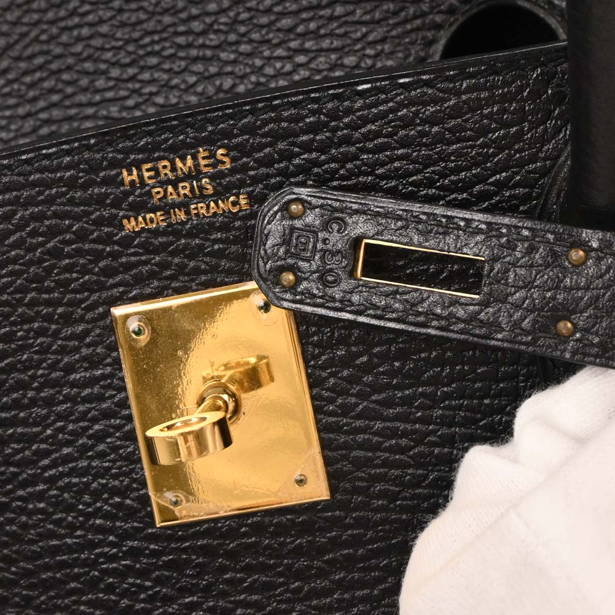 Hermes Black Ardennes Birkin 40 Handbag