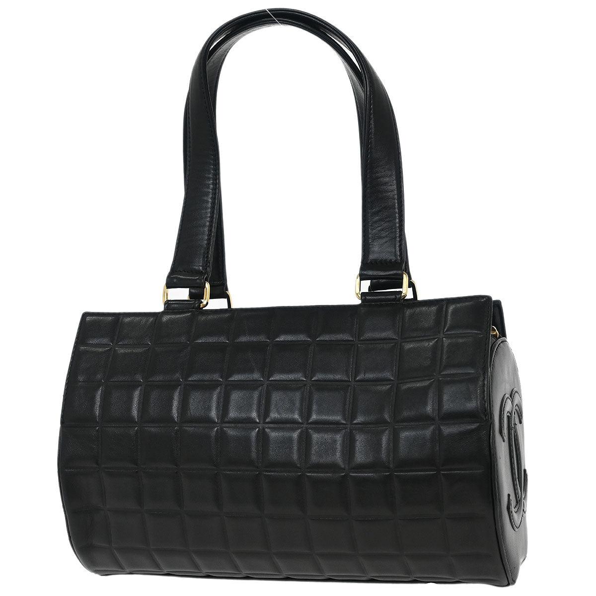 Chanel Black Lambskin Choco Bar Handbag