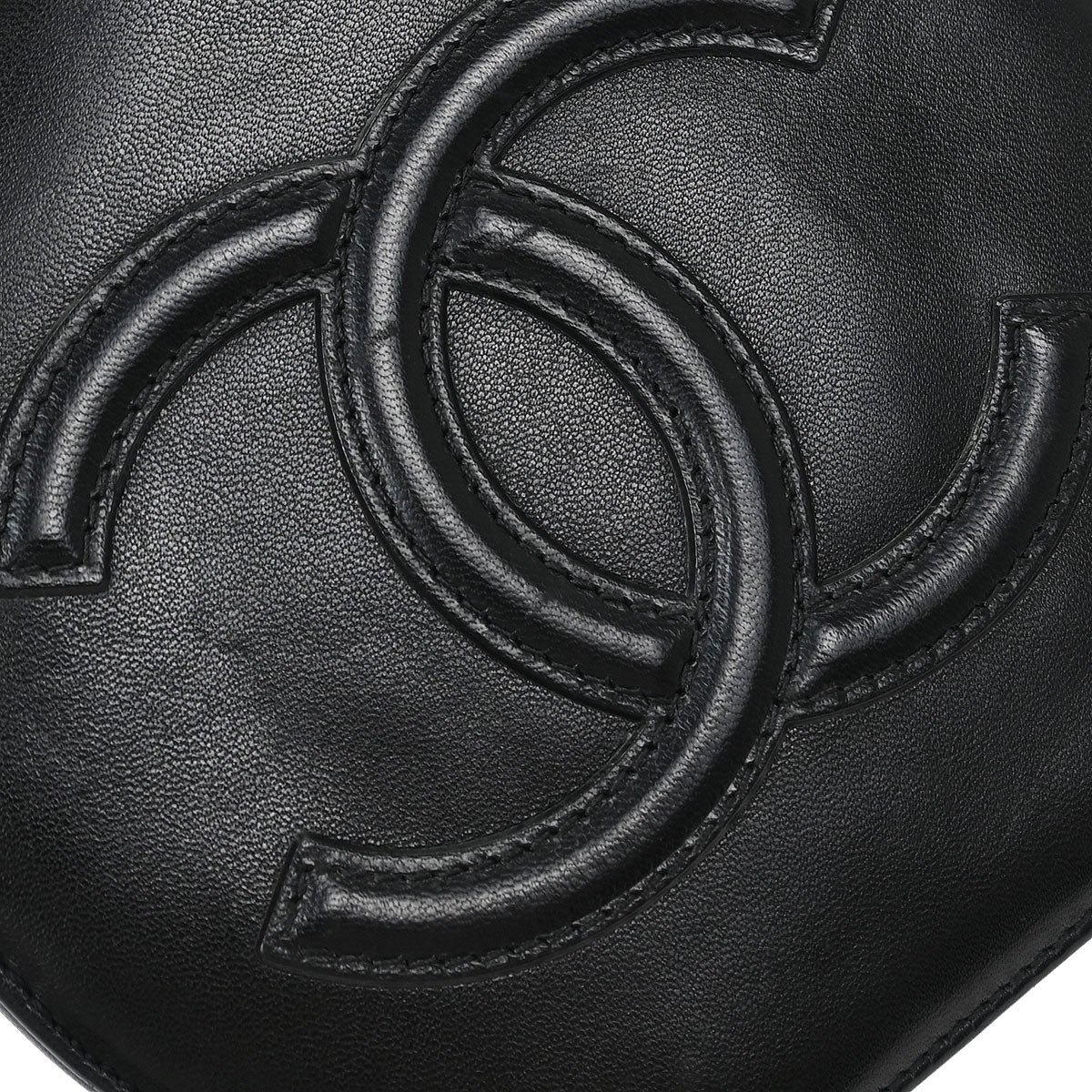 Chanel Black Lambskin Choco Bar Handbag