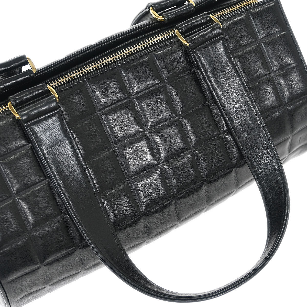 Chanel Black Lambskin Choco Bar Handbag