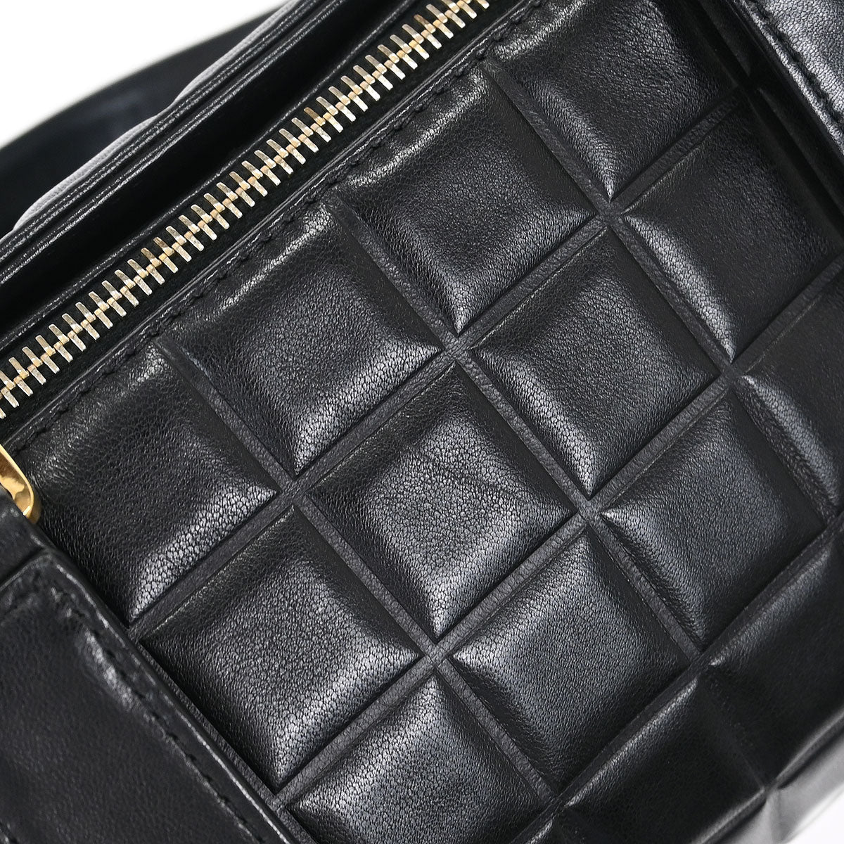 Chanel Black Lambskin Choco Bar Handbag