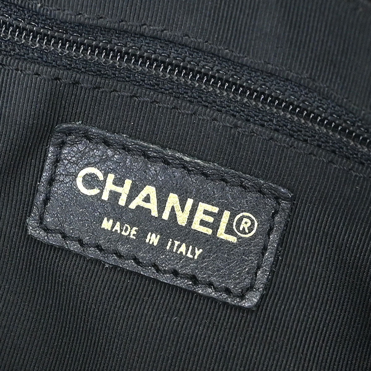Chanel Black Lambskin Choco Bar Handbag