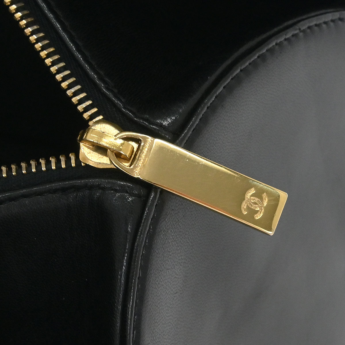 Chanel Black Lambskin Choco Bar Handbag
