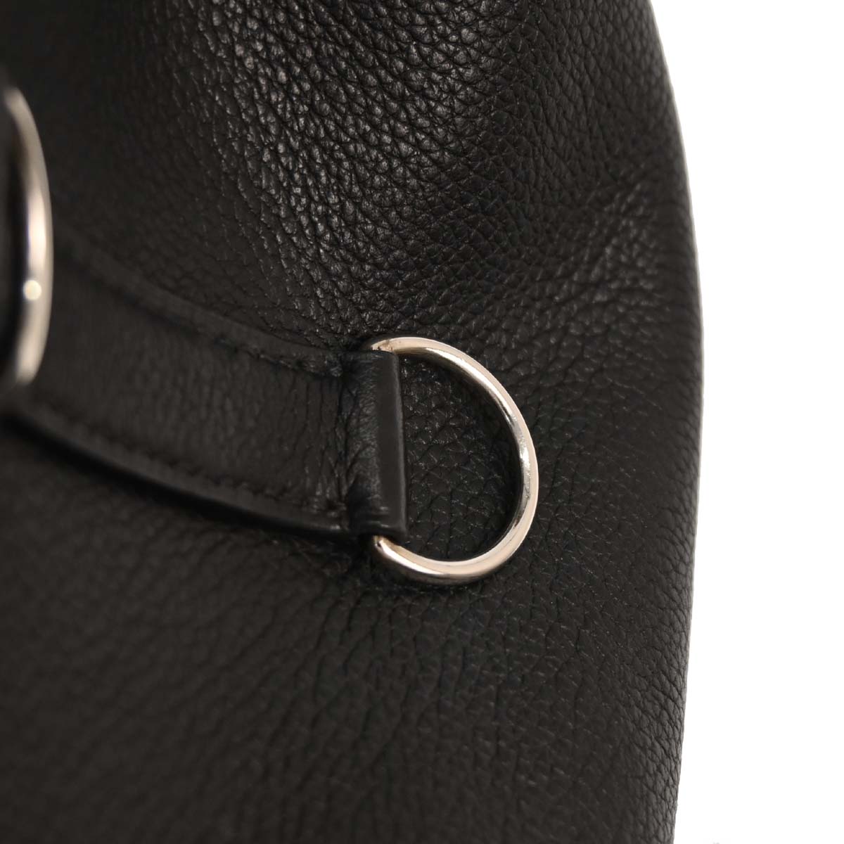 Hermes Black Evergrain Trim 38 Handbag