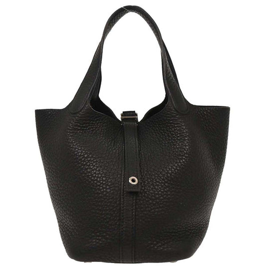Hermes Black Taurillon Clemence Picotin Lock 18 PM Handbag