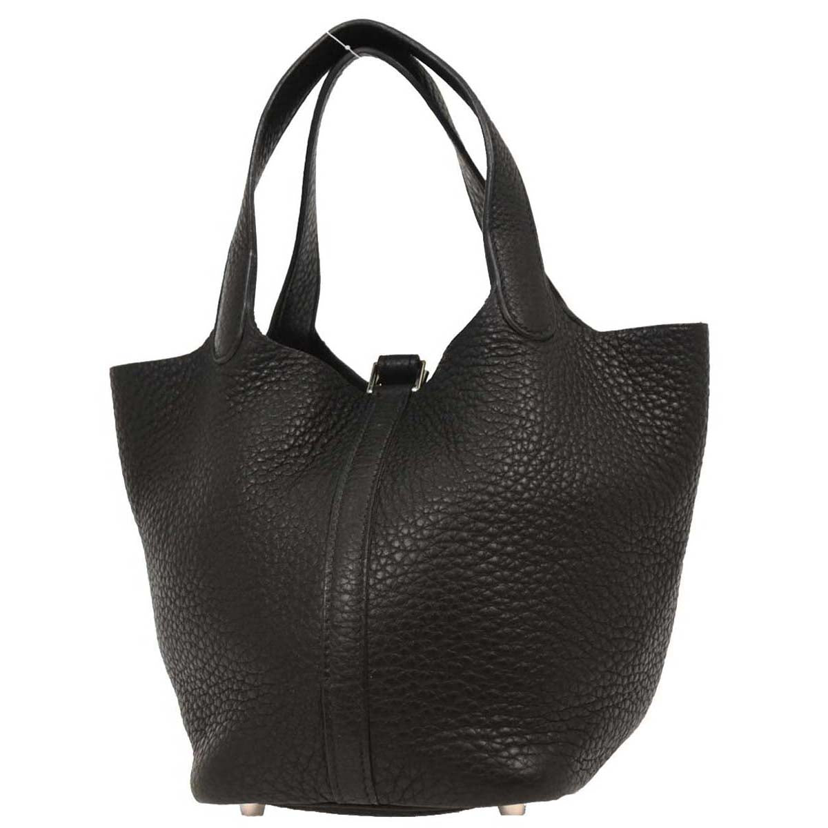 Hermes Black Taurillon Clemence Picotin Lock 18 PM Handbag