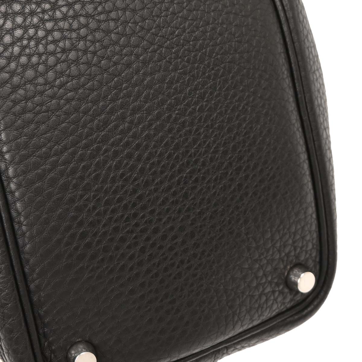 Hermes Black Taurillon Clemence Picotin Lock 18 PM Handbag