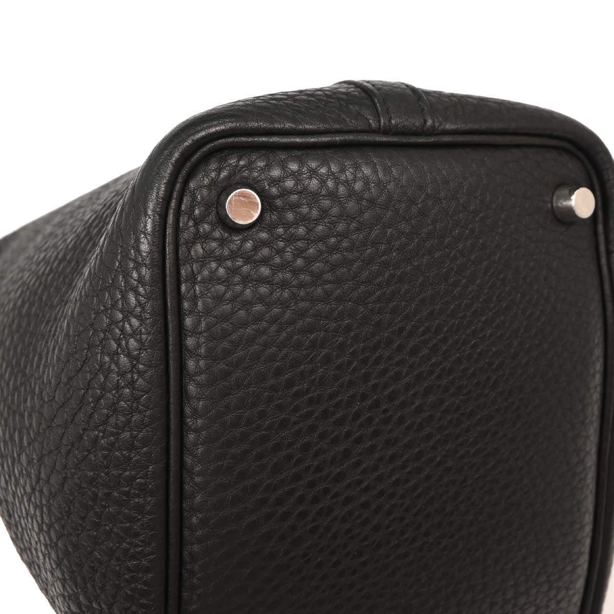 Hermes Black Taurillon Clemence Picotin Lock 18 PM Handbag