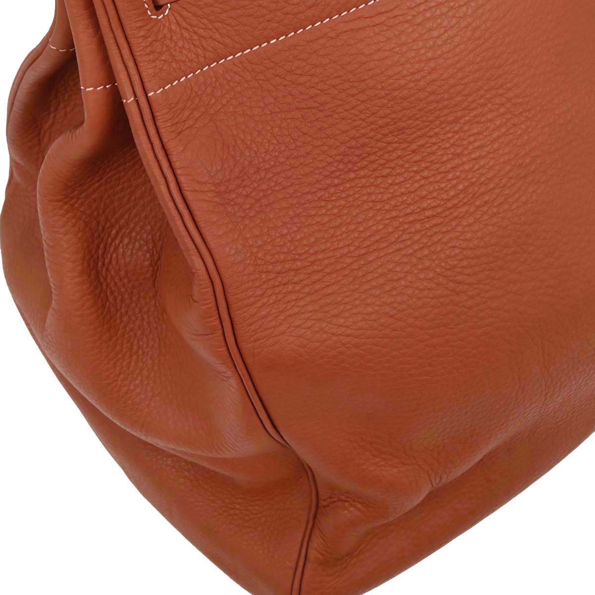 Hermes Brique Togo Haut a Courroies 50 Handbag