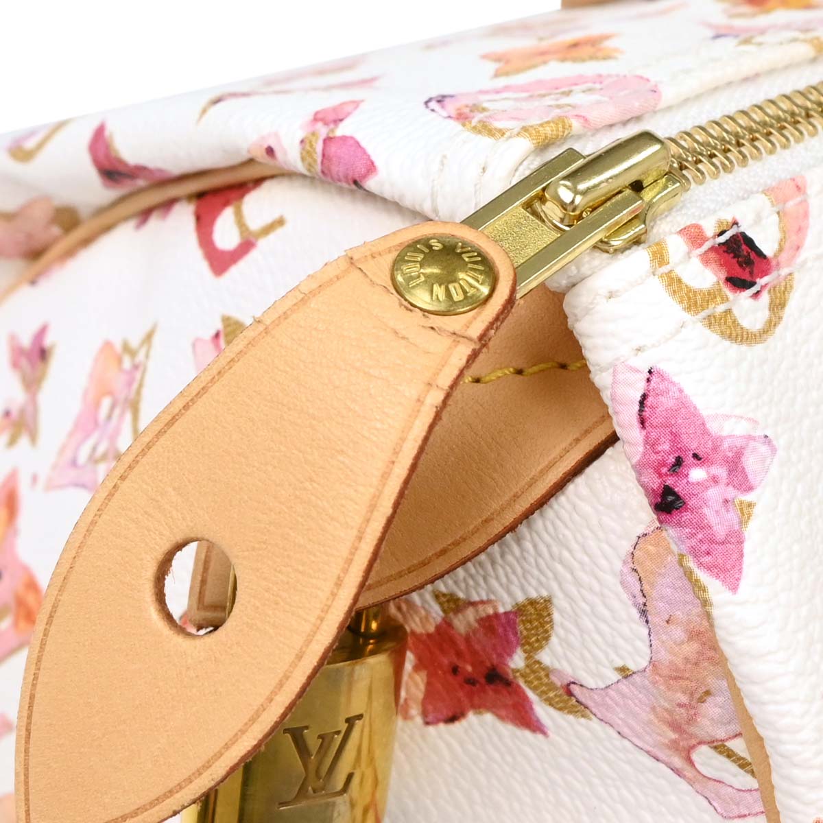 Louis Vuitton White Monogram Watercolor Speedy 35 Handbag M95752