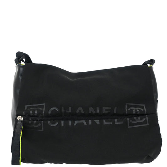 Chanel 2005-2006 Black Nylon Sport Line Shoulder Bag