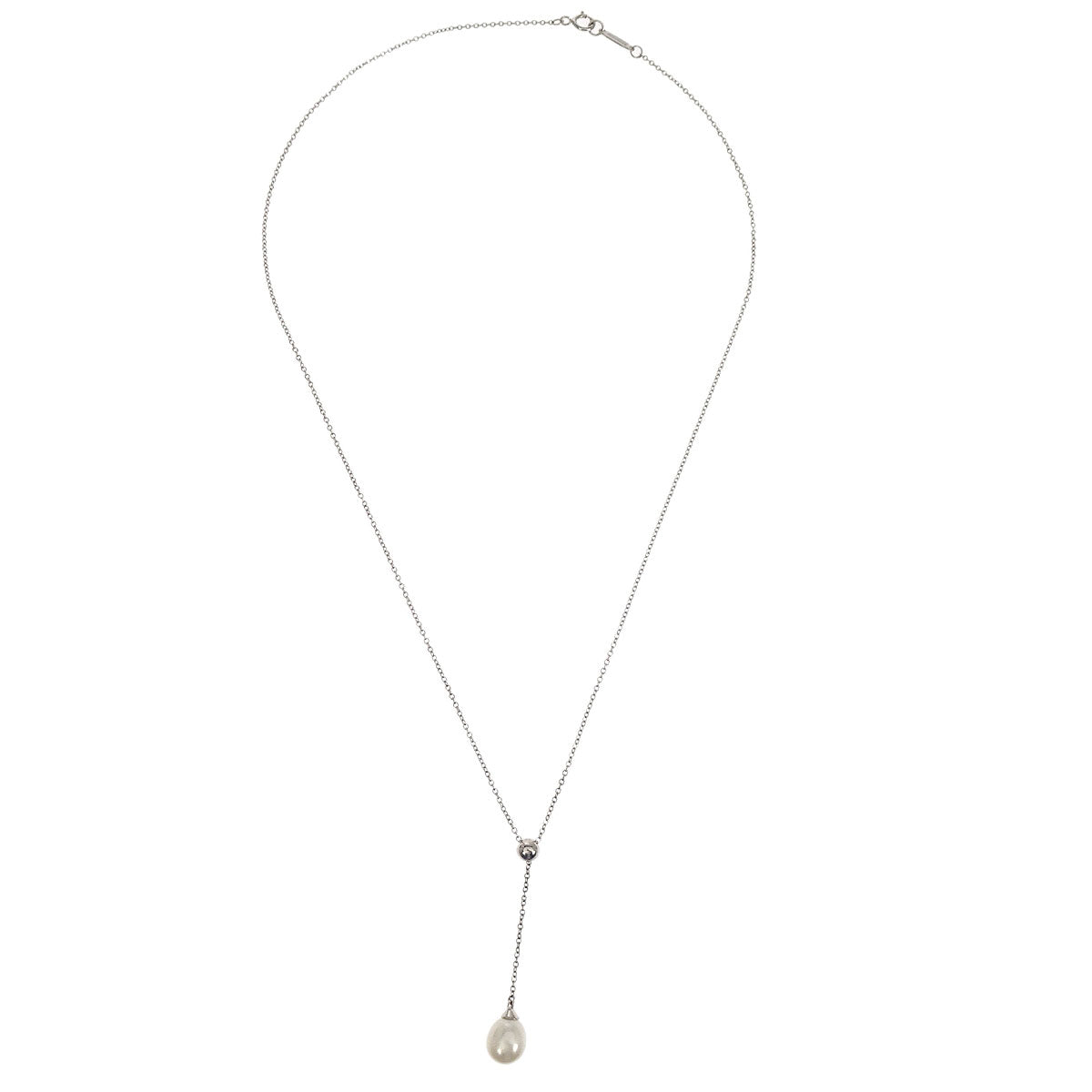 Tiffany & Co. Pendant Necklace 750 Silver Freshwater Pearl