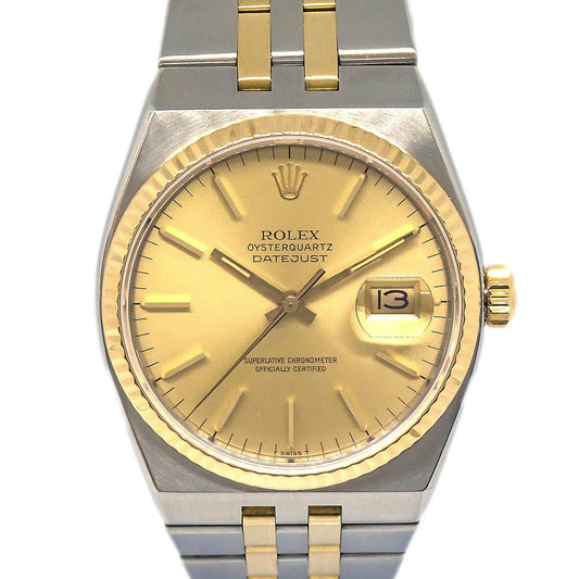 Rolex Oysterquartz Datejust Ref.17013 Watch SS 18KYG