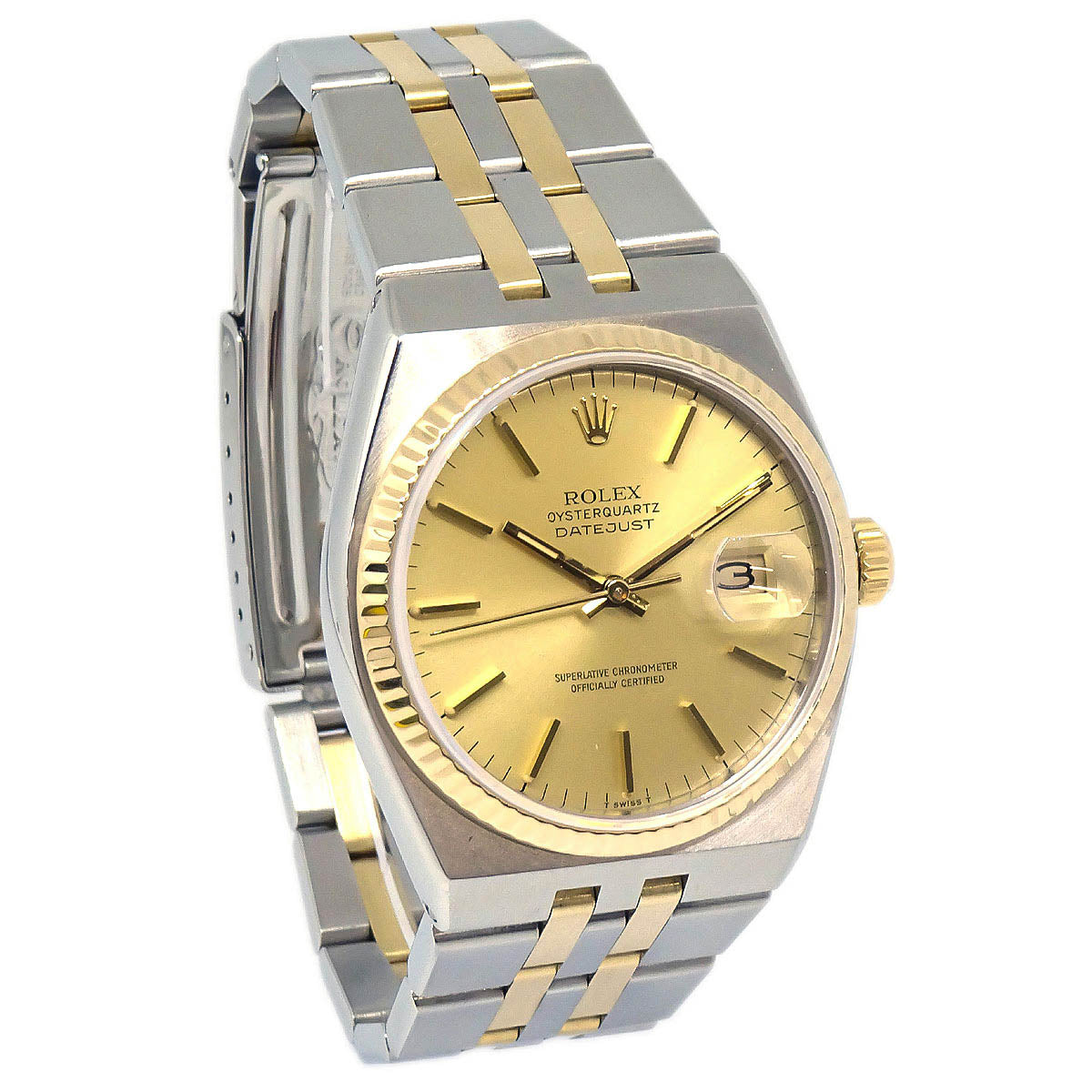 Rolex Oysterquartz Datejust Ref.17013 Watch SS 18KYG