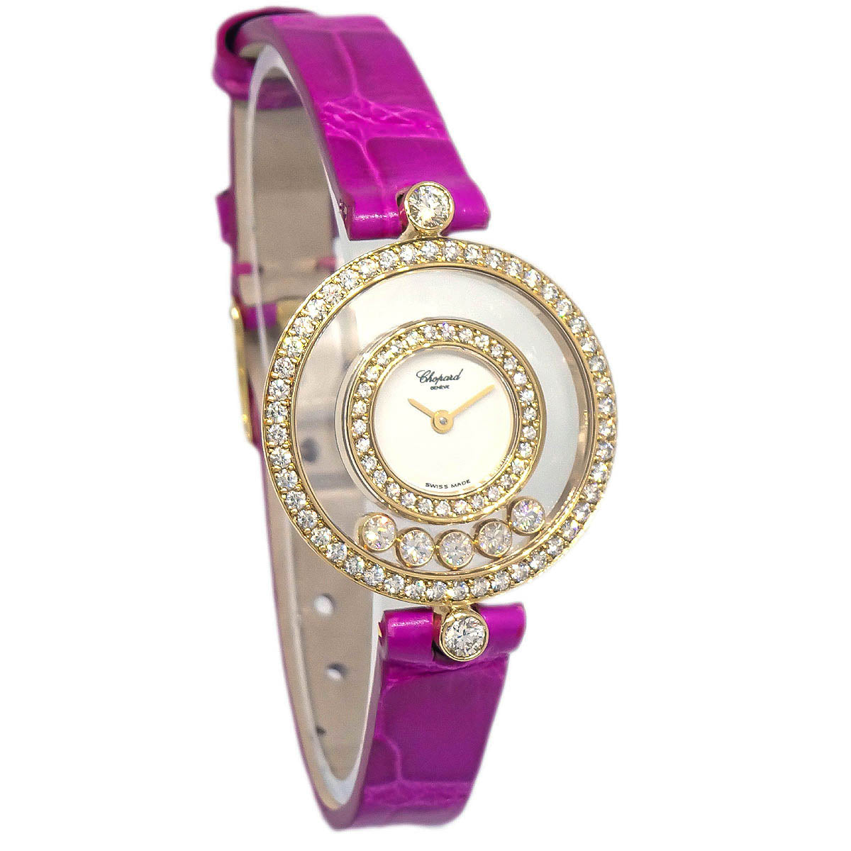 Chopard * Happy Diamonds Ref.20/3957 Quartz Watch 18KYG Diamond