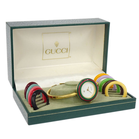 Gucci 11/12 Change Bezel Chameleon Quartz Watch SS