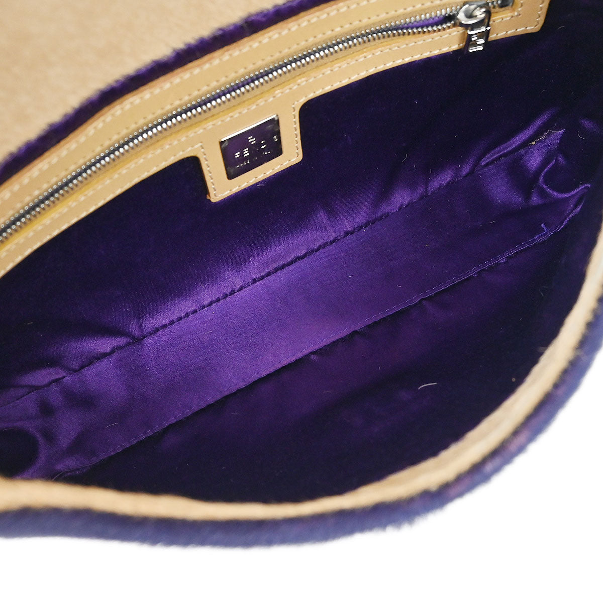 Fendi * Beige Pony Hair Baguette Handbag