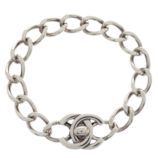 Chanel CC Turnlock Bracelet Silver 96P